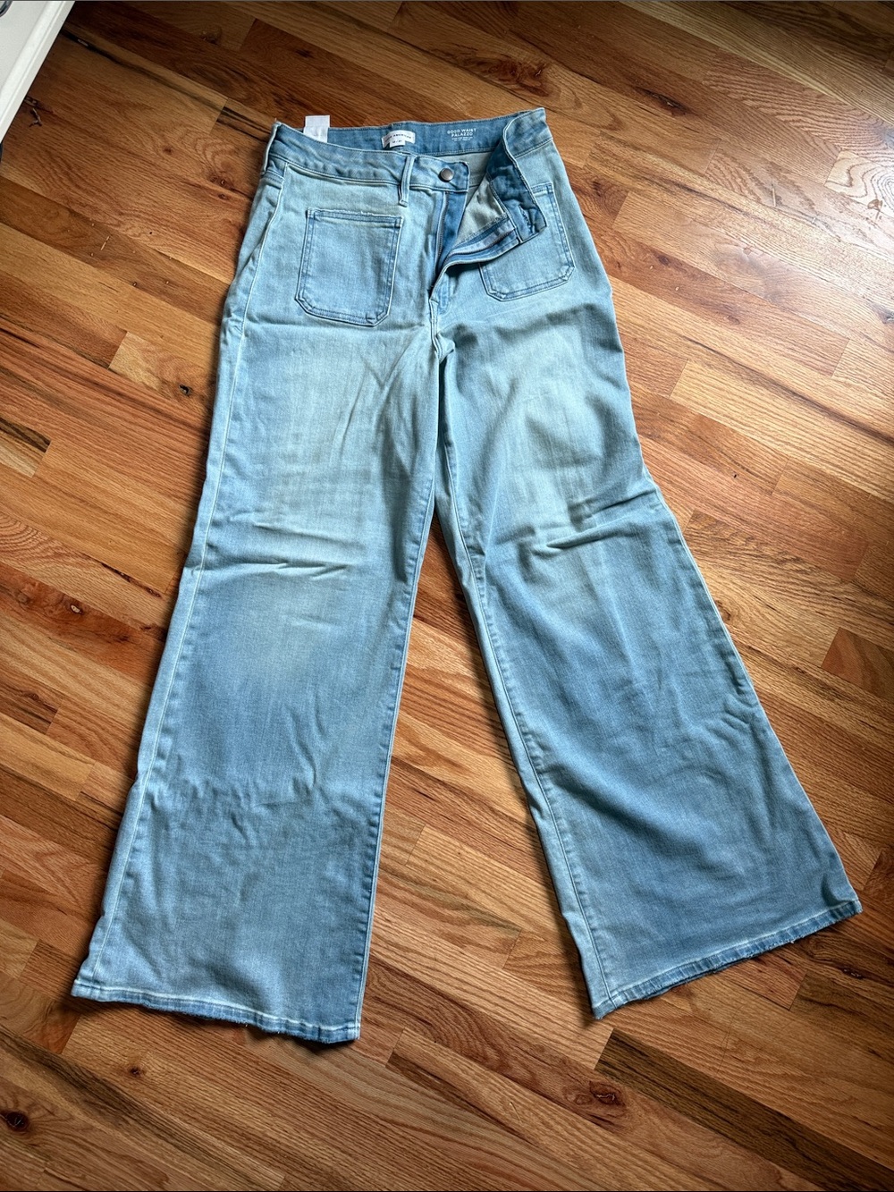 Good American Light Blue Good Waist Palazzo Jeans - Picture 3 of 3